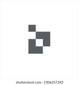 Das B-Logo ist ein modernes abstraktes Logo, das aus verschiedenen Dickenlinien besteht und einen stilvollen, aussehenden Buchstaben B bildet. Die Farbe ist schwarz.