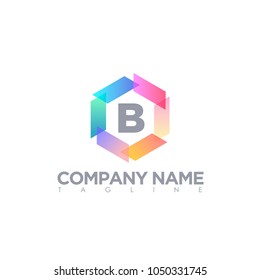 B LOGO MODERN TEMPLATE