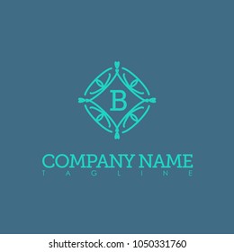 B LOGO MODERN TEMPLATE