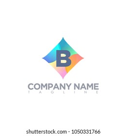 B LOGO MODERN TEMPLATE