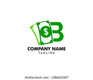B logo money flat logo vector template