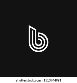 B Logo monogram modern design template 