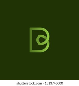 B Logo monogram modern design template 