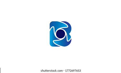 b logotipo, icono de ayuda mutua, personas juntos logotipo abstracto. El pueblo apoya y símbolo de esperanza. Concepto de diseño de vectores de asociación sobre fondo blanco