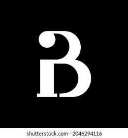 i and B logo on black background