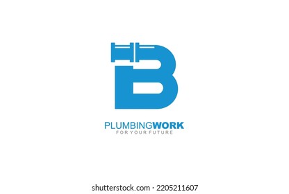 B Logo Plumbing Identity Letter Template Stock Vector (Royalty Free ...