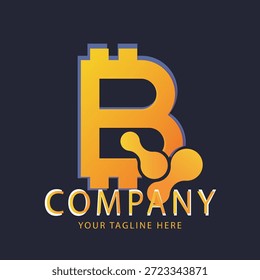 El logotipo B tiene la forma de la letra B, con colores abstractos y elegantes.