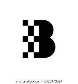 B logo simple icon vector