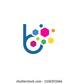 b logo template