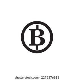 B logo template circle currency illustration design vector
