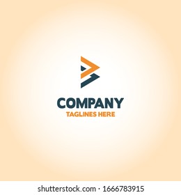 Triángulo de logotipo B para la empresa