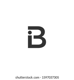 B Logo in two color variations. BI logo or IB Logo. Beautiful Logotype design for company branding