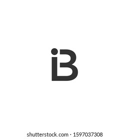 B Logo in two color variations. BI logo or IB Logo. Beautiful Logotype design for company branding