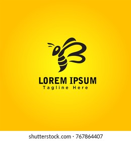 B logo type cartoon Bee art logo