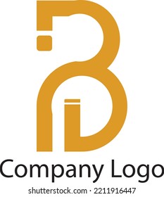 b logo vector golden b logo eps attractive design illustration