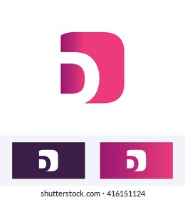 B Logo. Vector Graphic Branding Letter Element. White Background