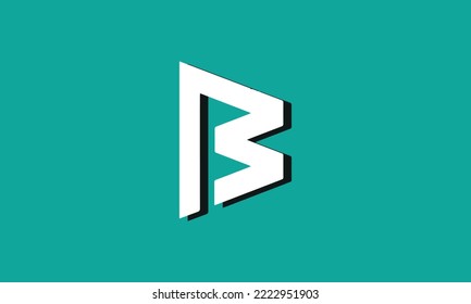 B Logo.B Harf Tasarım Vektör İllüstrasyon Modern Monogram Simge.