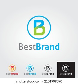B Logo.B Letter Design Vector Illustration Modern Monogram Icon.