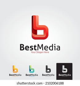 Logotipo B.B Ilustración vectorial de diseño de letras Icono de monograma moderno