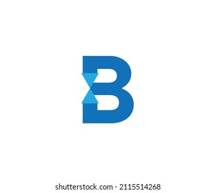 B Logo.B Buchstaben Design Vektorgrafik Modernes Monogramm Symbol. Buchstabe B: Muster für LogosLogo-Design-Elemente.Logo-Logo in blauem Logotyp-Design für das Firmenlogo und das Identity-Design

