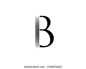B Logo.B Letter Design Vector Illustration Modern Monogram Icon.