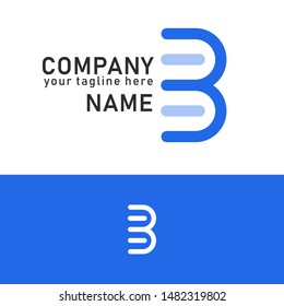 B Logo.B Letter Icon Design Vector Illustration.