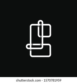 B Logotype Connecting Monoline Outline Black Logo Corporate 