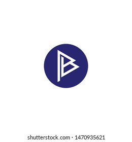 B Logotype Template Simple Minimalist Logo Vector