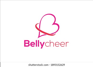 b monograma de diseño de logotipo de amor	
