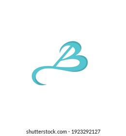 B Love Logo Simple Design