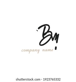 B m Bm branch logo with beauty monogram and elegant logo design
