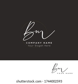 B M BM Initial letter handwriting and signature logo.	
