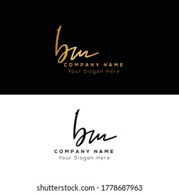  B M BM Escritura inicial de la letra y logotipo de la firma.