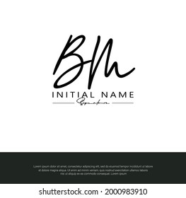 B M BM Initial letter handwriting and signature logo. Beauty vector initial logo .Fashion, boutique, floral and botanical