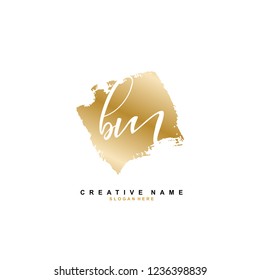 B M BM Initial logo template vector. Letter logo concept