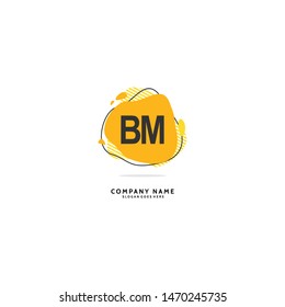 B M BM Initial logo template vector