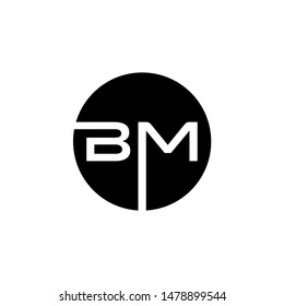 B M icon logo design vector