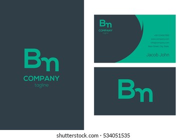 B & M Letter logo design vector element