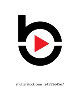 b media logo vector design illustration