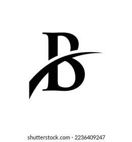 B diseño moderno de logotipo de monograma empresarial