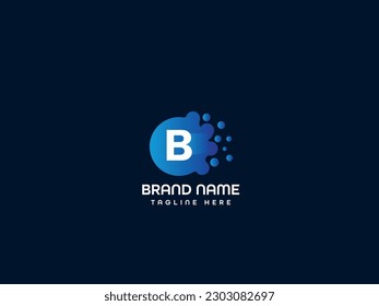 b modern letter logo design