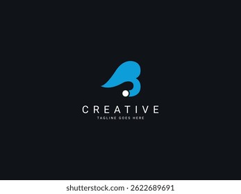 b modern letter logo design