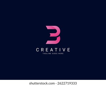 b modern letter logo design