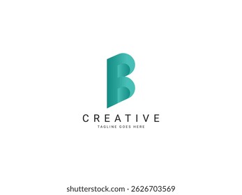 b modern letter logo design