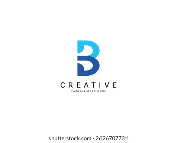 b modern letter logo design