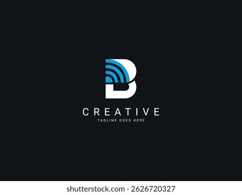 b modern letter logo design