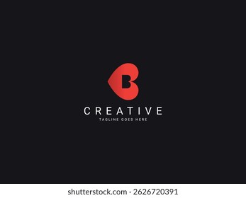 b modern letter logo design