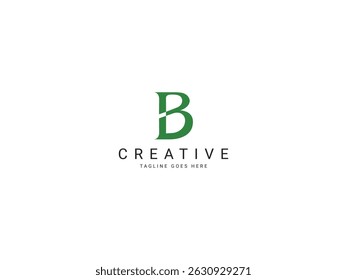 b modern letter logo design