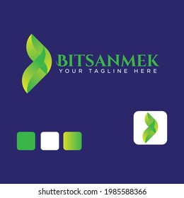 B modern logo design vector dawonload