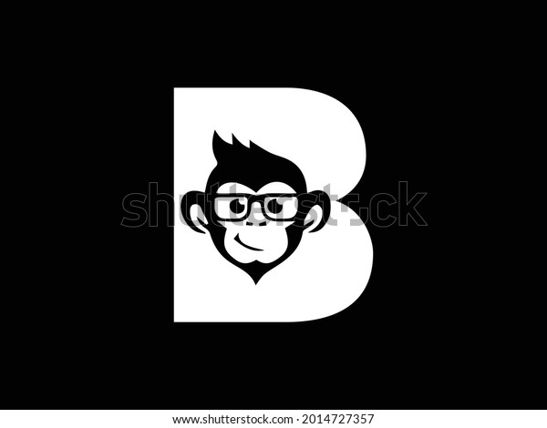 B Monkey Logo Images Vector Stock Vector (Royalty Free) 2014727357 ...